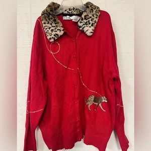 Marisa Christina Cheetah Cardigan